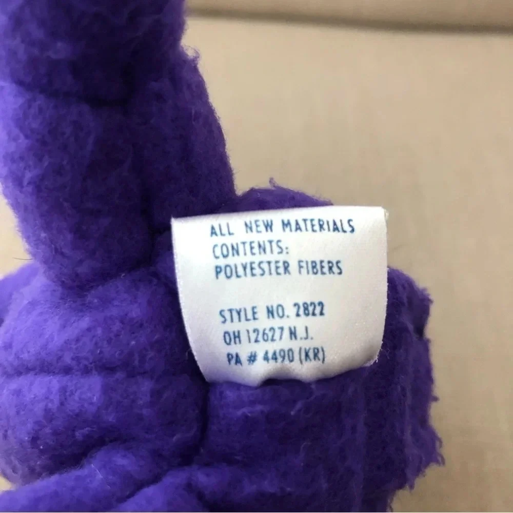 Vintage carters by prestige toy‎ tiny crawling teddy bear terry cloth purple 6”